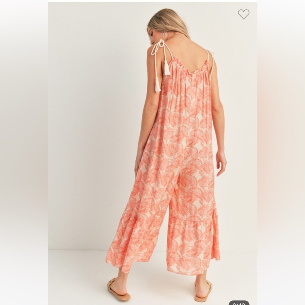 23 Woven leaf print jumpsuit - Picture 3 of 7